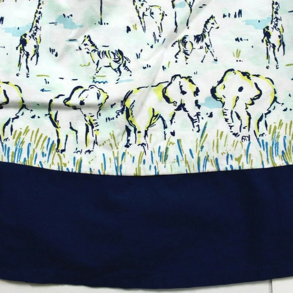 Gymboree Safari White and Blue Casual Kids Dress•animal print zoo safari theme3T - Picture 3 of 4